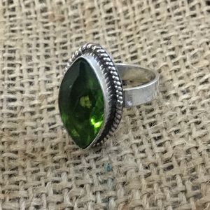 none Jewelry - Green gemstone silver colored ring none Jewelry - Green gemstone silver colored ring